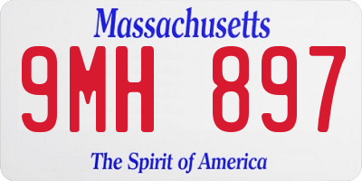 MA license plate 9MH897
