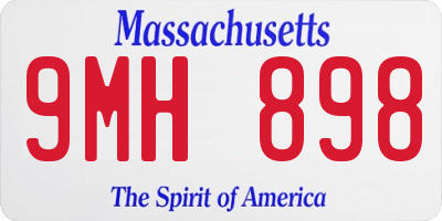MA license plate 9MH898