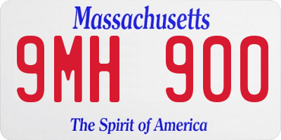 MA license plate 9MH900