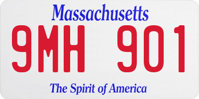MA license plate 9MH901