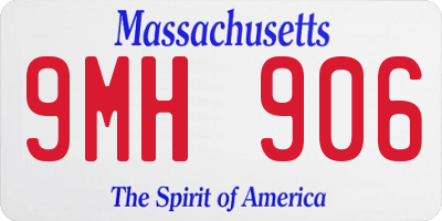 MA license plate 9MH906