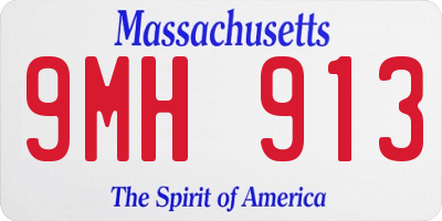 MA license plate 9MH913