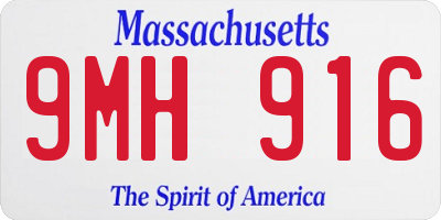 MA license plate 9MH916