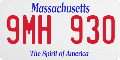 MA license plate 9MH930