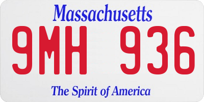 MA license plate 9MH936