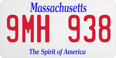 MA license plate 9MH938