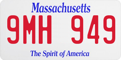MA license plate 9MH949