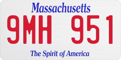 MA license plate 9MH951
