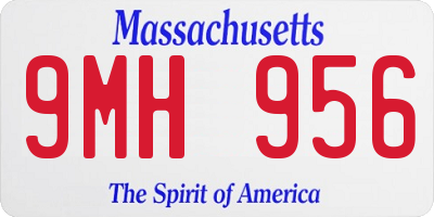 MA license plate 9MH956