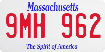 MA license plate 9MH962