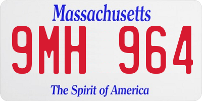 MA license plate 9MH964