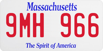MA license plate 9MH966