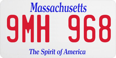 MA license plate 9MH968