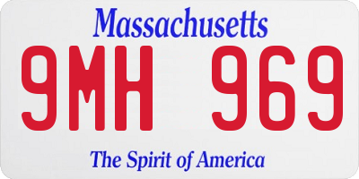 MA license plate 9MH969