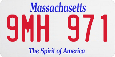 MA license plate 9MH971