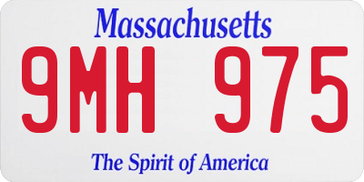 MA license plate 9MH975