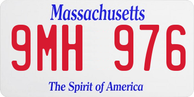 MA license plate 9MH976