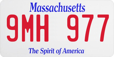 MA license plate 9MH977
