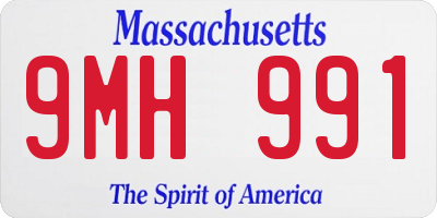 MA license plate 9MH991