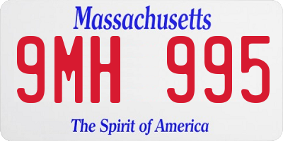 MA license plate 9MH995