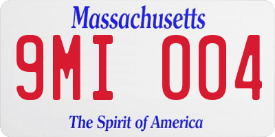 MA license plate 9MI004