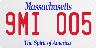 MA license plate 9MI005