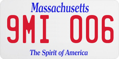 MA license plate 9MI006