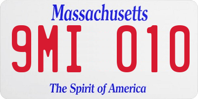 MA license plate 9MI010