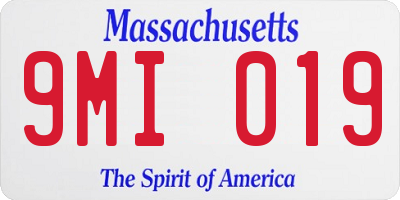 MA license plate 9MI019