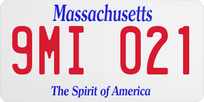 MA license plate 9MI021
