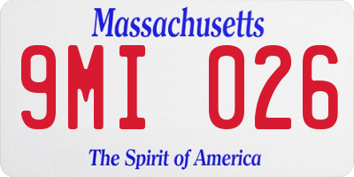 MA license plate 9MI026