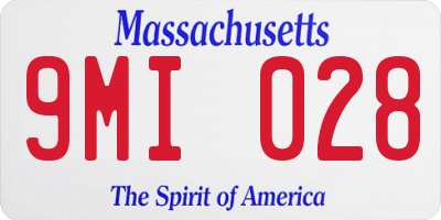 MA license plate 9MI028