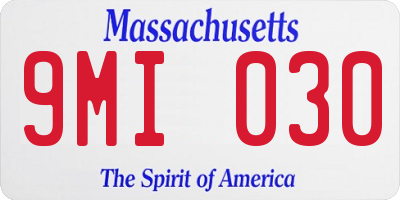 MA license plate 9MI030