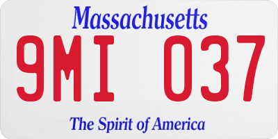 MA license plate 9MI037
