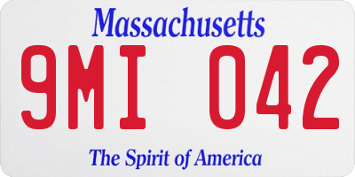 MA license plate 9MI042
