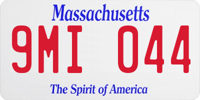 MA license plate 9MI044