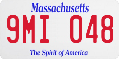 MA license plate 9MI048