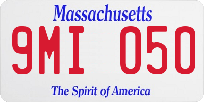MA license plate 9MI050