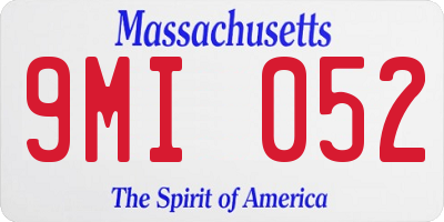 MA license plate 9MI052