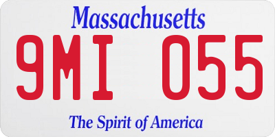 MA license plate 9MI055