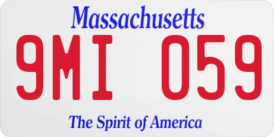 MA license plate 9MI059