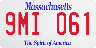 MA license plate 9MI061
