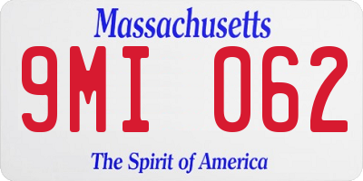 MA license plate 9MI062