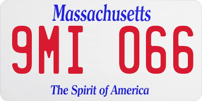 MA license plate 9MI066