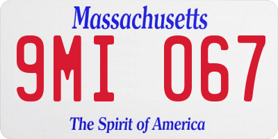 MA license plate 9MI067