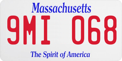 MA license plate 9MI068