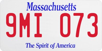 MA license plate 9MI073