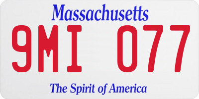 MA license plate 9MI077