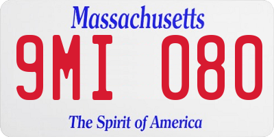 MA license plate 9MI080