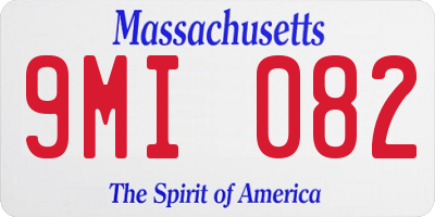 MA license plate 9MI082